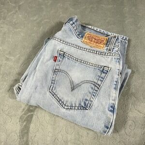 Levis 560 Jeans‎ Mens 35x32  Loose Denim Jean Red Tag Tapered Relaxed Light Blue